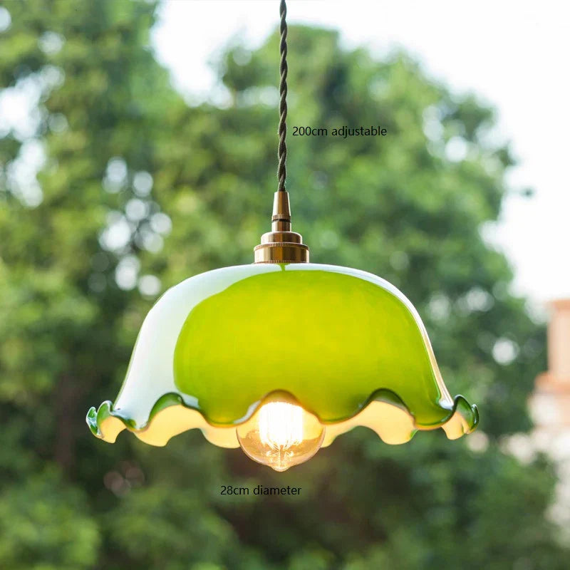 Loft Green Glass Light