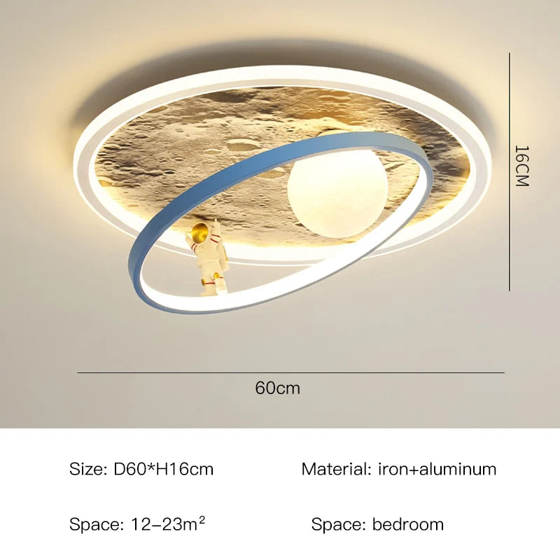 Blue Pink Moon Ceiling Light