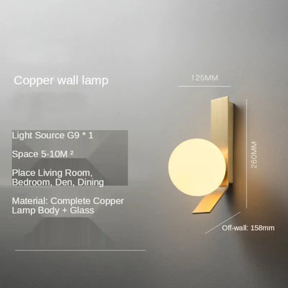 Decorbites™ Glas-Kugeln-Wandleuchte: Moderne Designer-Nachttischlampe für Wohnzimmer, Schlafzimmer, Hotel