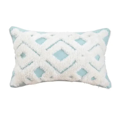 DecorBites™ Geometric Tufted Tassel Pillow Cover - Handcrafted Boho Chic Cushion Cover