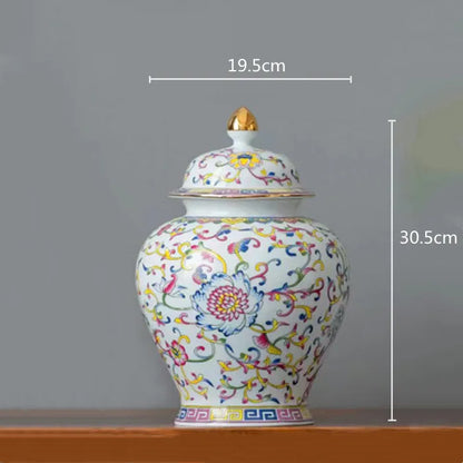 Decorbites™ Emailierter Porzellan-Teedose Ingwergefäß - Desktop-Aufbewahrungsbehälter