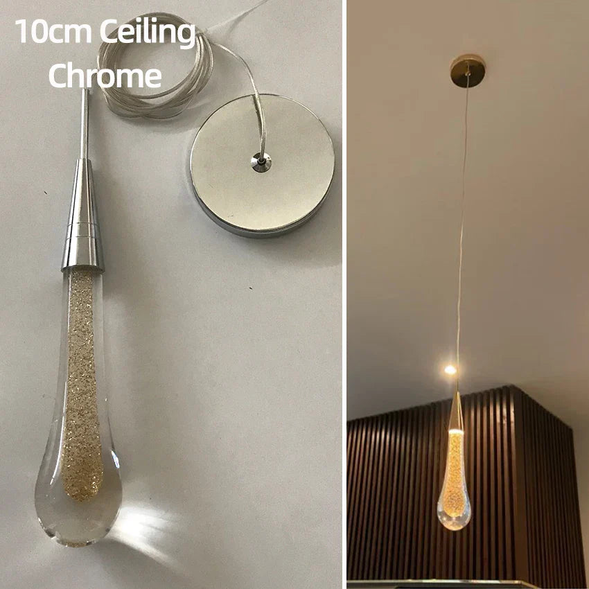 DecorBites™ Crystal Glass LED Pendant Lights for Restaurant, Bar, and Staircase