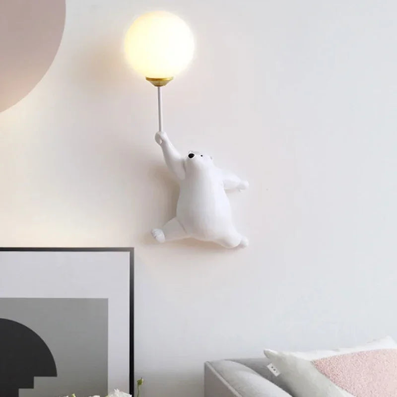 Bear Moon Wall Light