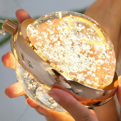 DecorBites™ Crystal Ball Chandelier: Modern Loft & Staircase Hanging Light for Home, Hotel & Mall