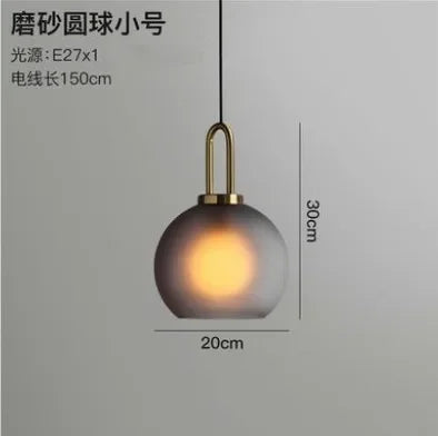 Decorbites™ Glas-Kugelleuchte für Küche, Esszimmer, Schlafzimmer – Moderne Hängelampe für die Heimdekoration