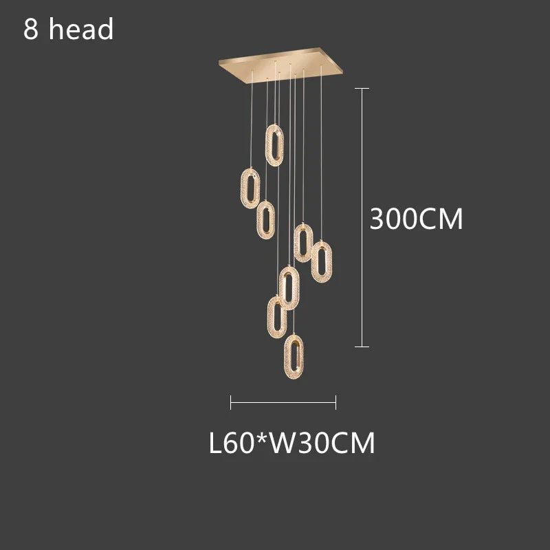 Gold Acrylic Pendant Chandelier