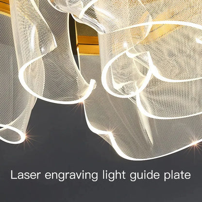 DecorBites™ Acrylic LED Ceiling Chandeliers for Luxury Bedroom, Dining Room, Kitchen, Living Room
