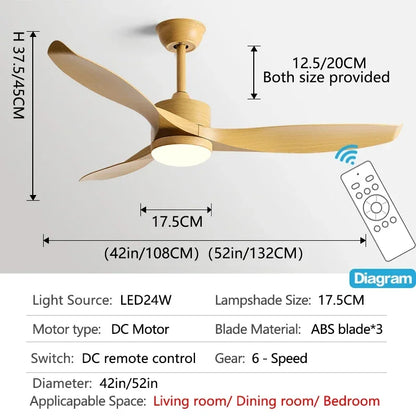 Decorbites™ 52" schwarze Deckenleuchte mit Fernbedienung für Wohnzimmer, Restaurant und Haushalt