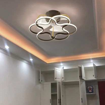 DecorBites™ LED Ceiling Fan with Remote Control, Modern Silent Lighting Fixture for Bedroom and Dining Room