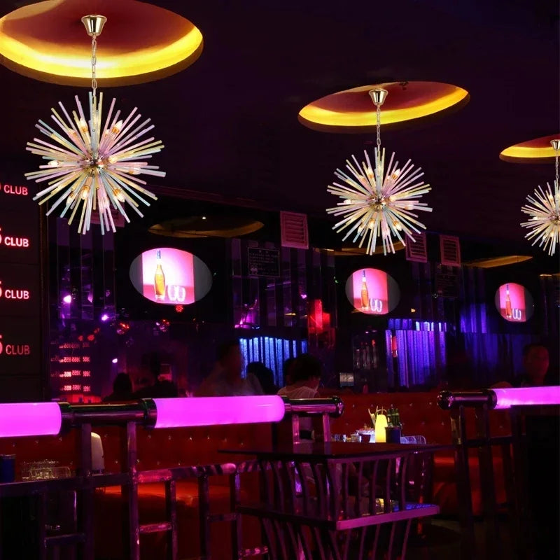Decorbites™ Löwenzahn-Kronleuchter-Beleuchtung - Nordisches Kugel-Regenbogen-Hängeleuchte, personalisiertes kreatives Design