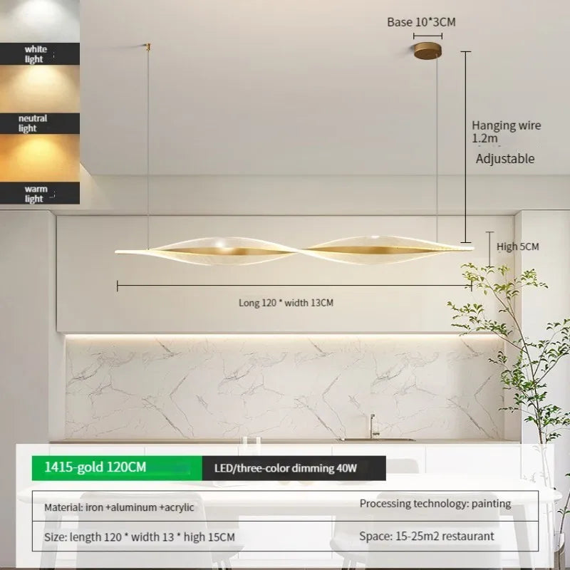 DecorBites™ Acrylic Led Pendant Lamp for Dining Room, Bar & Kitchen - Minimalist Hanging Lights