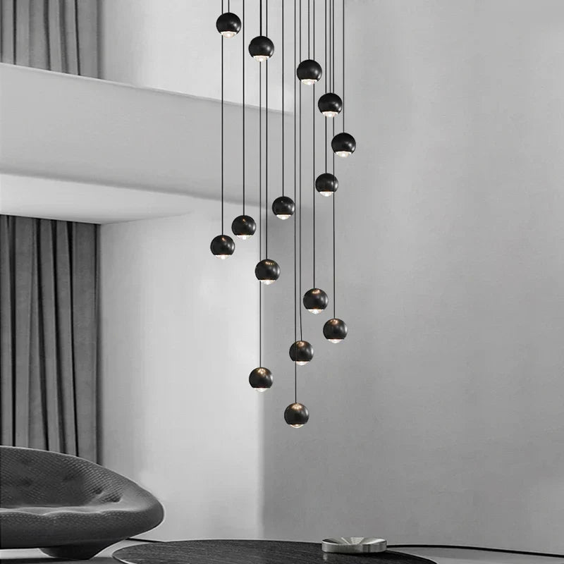 Metal Globe Lens Chandelier