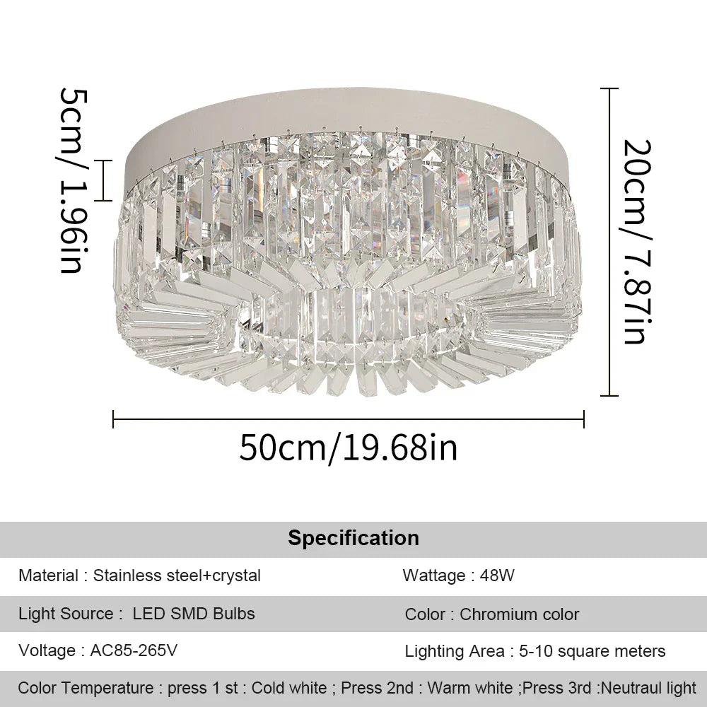 Decorbites™ Kristall-Deckenleuchter: Moderne LED-Runde Pendelleuchte für luxuriöse Wohnraumausstattung