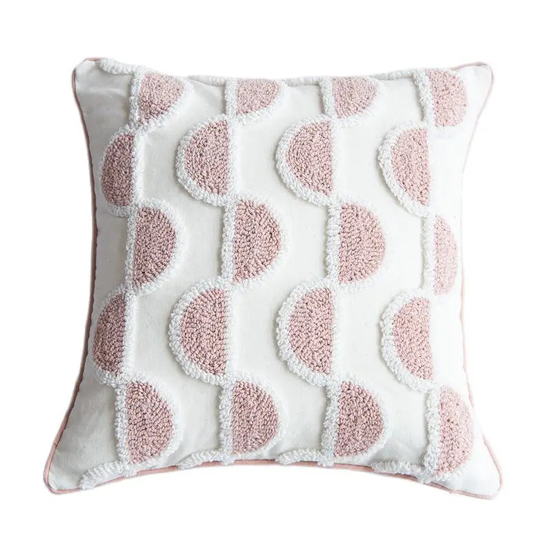 DecorBites™ Cotton Loop Tufted Ivory Cushion Cover for Home Decoration