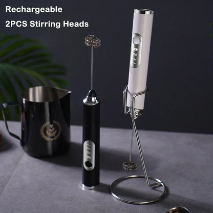 Decorbites™ Elektrischer Milchaufschäumer Rührgerät 3-Geschwindigkeiten Schneebesen Blender Schaumgeber Eierquirl