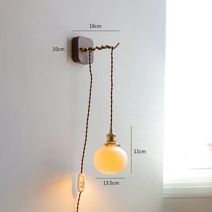 Decorbites™ LED Wandarmatur Modern Japanischer Stil Keramik-Lampenschirm Holzbasisleuchte