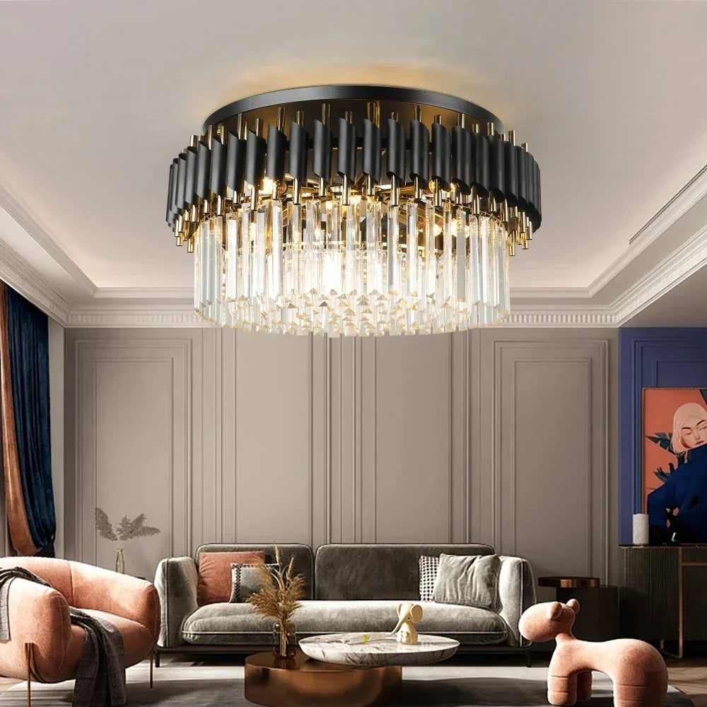 Crystal Round Ceiling Chandelier
