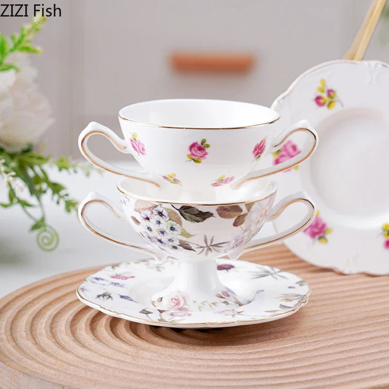 Gold Porcelain Goblet Mug