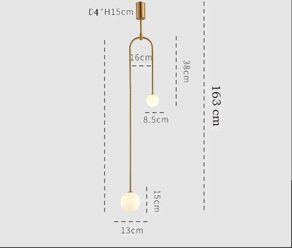 Decorbites™ Gold-Glas-Kugel-Hängeleuchte - Moderne Hängelampe für Wohnzimmer und Schlafzimmer