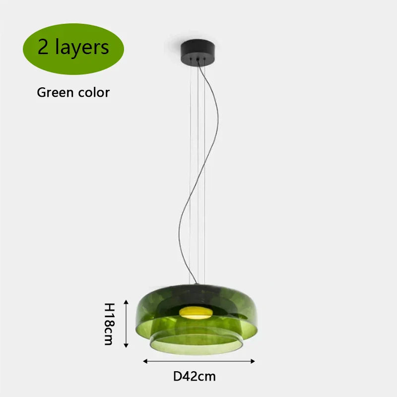 Decorbites™ Levels Bunte Glasanhängerleuchte: Moderne LED-Kronleuchter für Esszimmer, Bar und Wohnzimmer