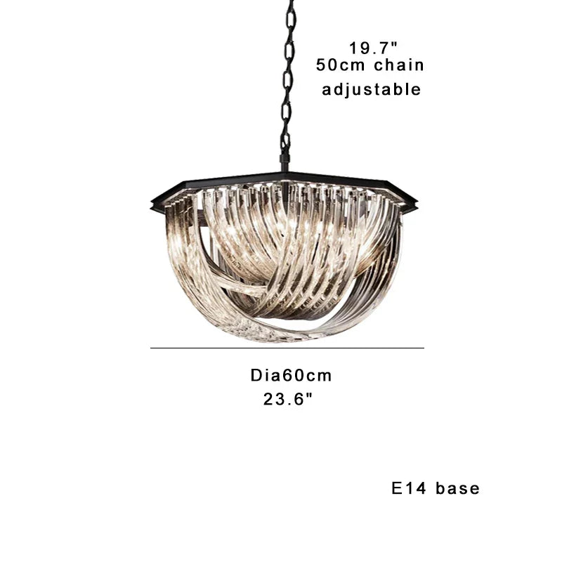 DecorBites™ Glass Crystal Pendant Lights for Kitchen Island Bar - Elegant Luxury LED Lamps