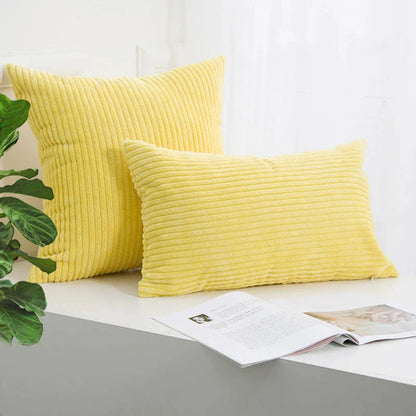 Decorbites™ Kordstoff gestreiftes Kissenbezug 30-60 cm weich bequem Deko-Kissenbezug für Zuhause