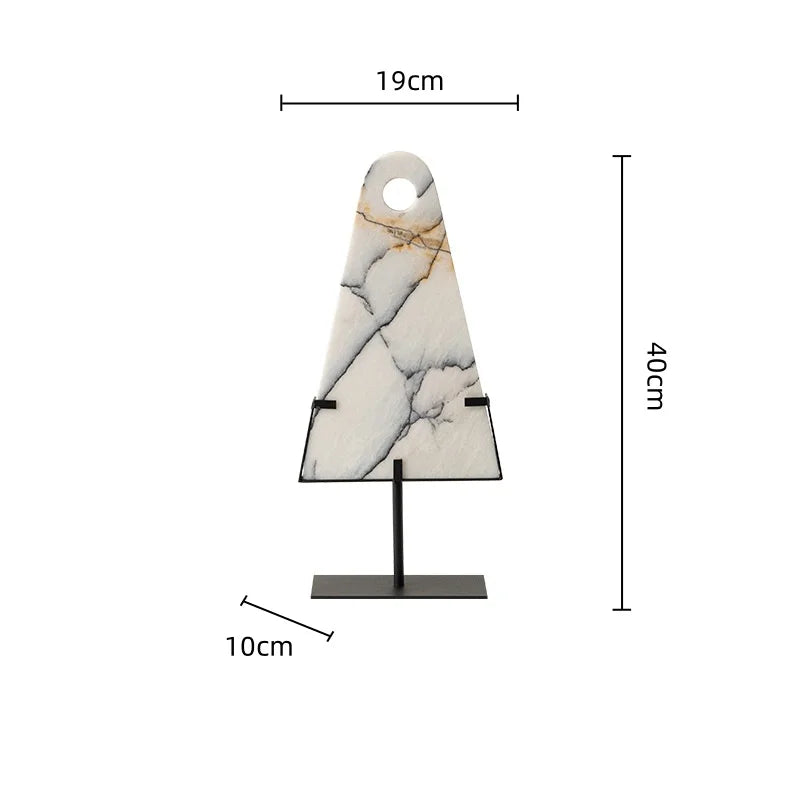 DecorBites™ Abstract Jade Pendant Marble Sculpture - Home Decor Geometric Figurines