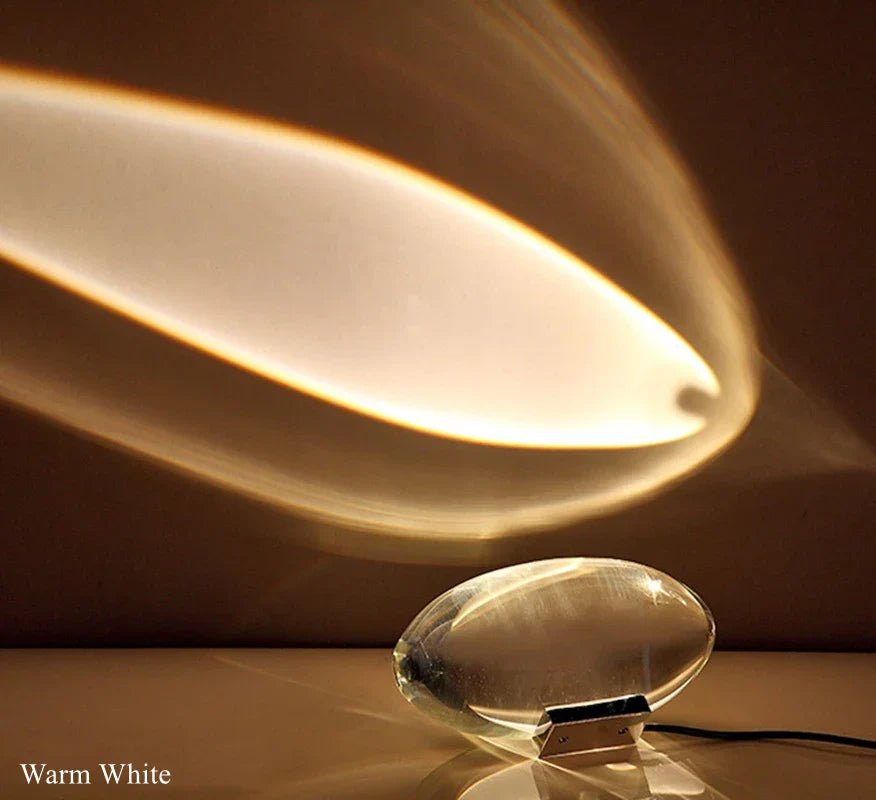 DecorBites™ Crystal LED Table Lamp: Elegant Night Light for Living & Bedroom Decor