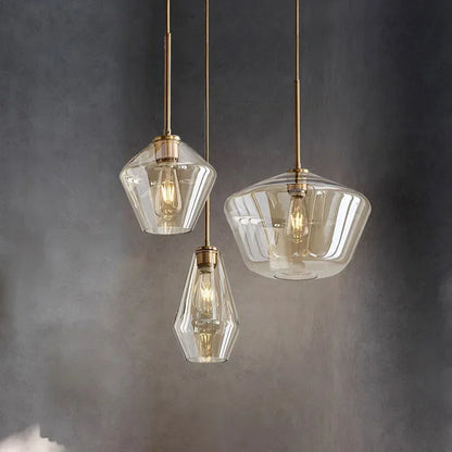 DecorBites™ Glass Chandelier Lighting for Home Dining Room Kitchen Decor Pendant Lights
