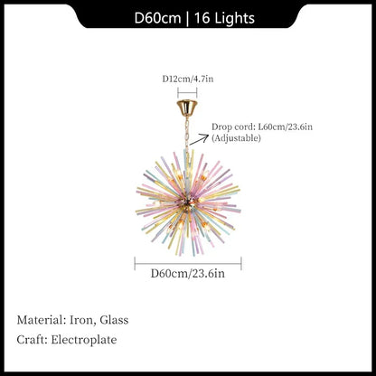 Decorbites™ Dandelion-Lüster: Bunte LED-Hängeleuchte, modernes und personalisiertes Design
