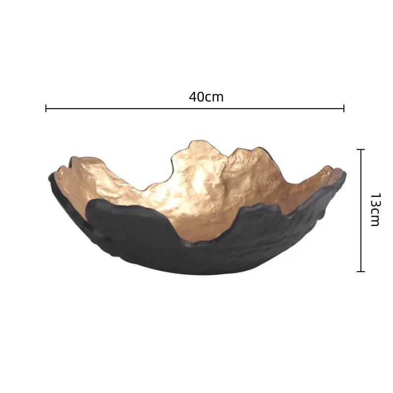 Gold Resin Fruit Tray