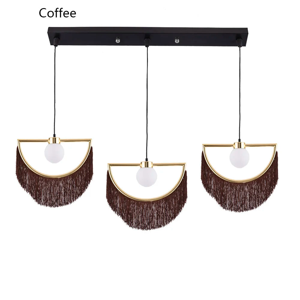 Decorbites™ Bunte Quasten-Glasball-Hängeleuchte für Boho-Minimalistischen Stil im Schlafzimmer & Restaurant