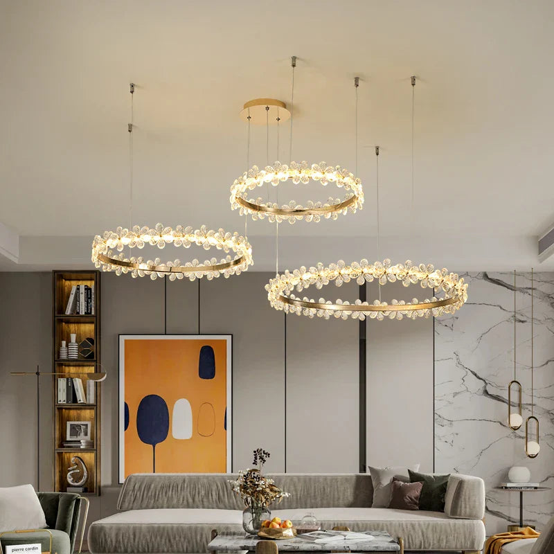Decorbites™ Kristallring-LED-Kronleuchter: Moderner Luxus-Hängeleuchter für die Einrichtung des Zuhauses