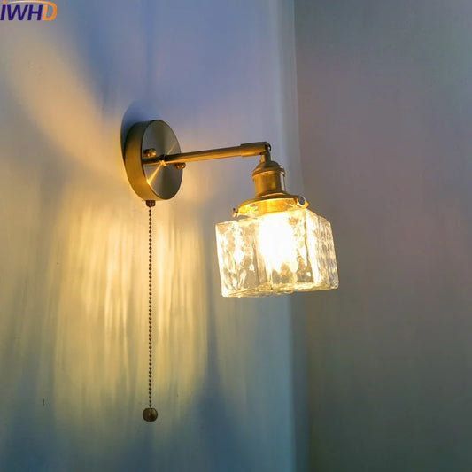 Decorbites™ Glas-Kupfer-LED-Wandleuchte Moderne Flur-Nachttischlampe