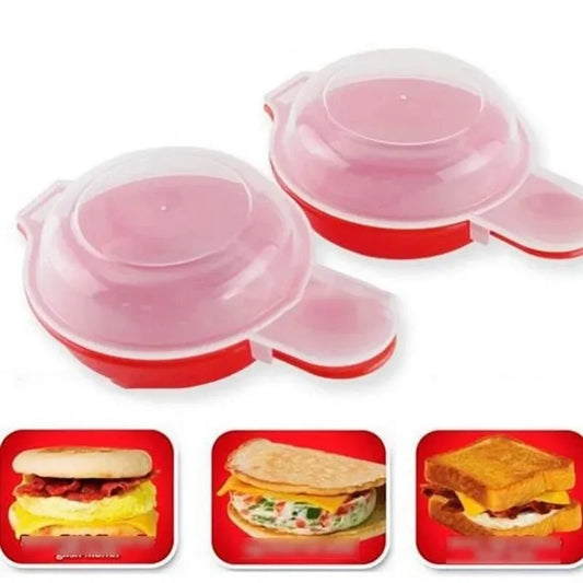 Decorbites™ Einfacher Eggwich-Mikrowellenkocher & Burgerpresse für hausgemachte Hamburger-Omeletts