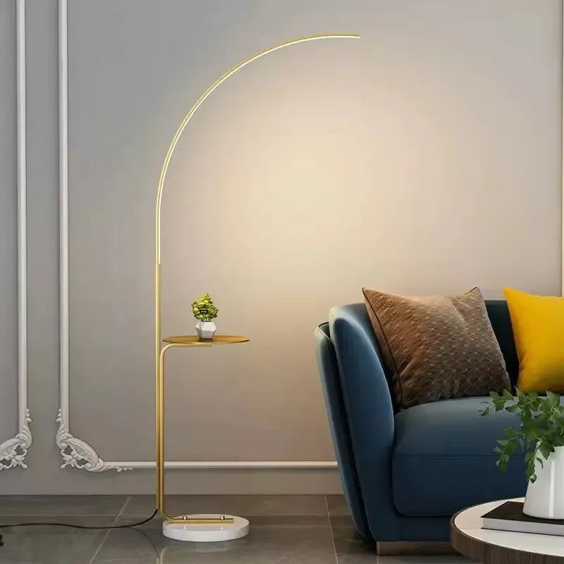 Black C Shape Floor Lamp