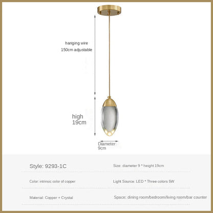 DecorBites™ Crystal LED Pendant Lights for Home Decor Lighting