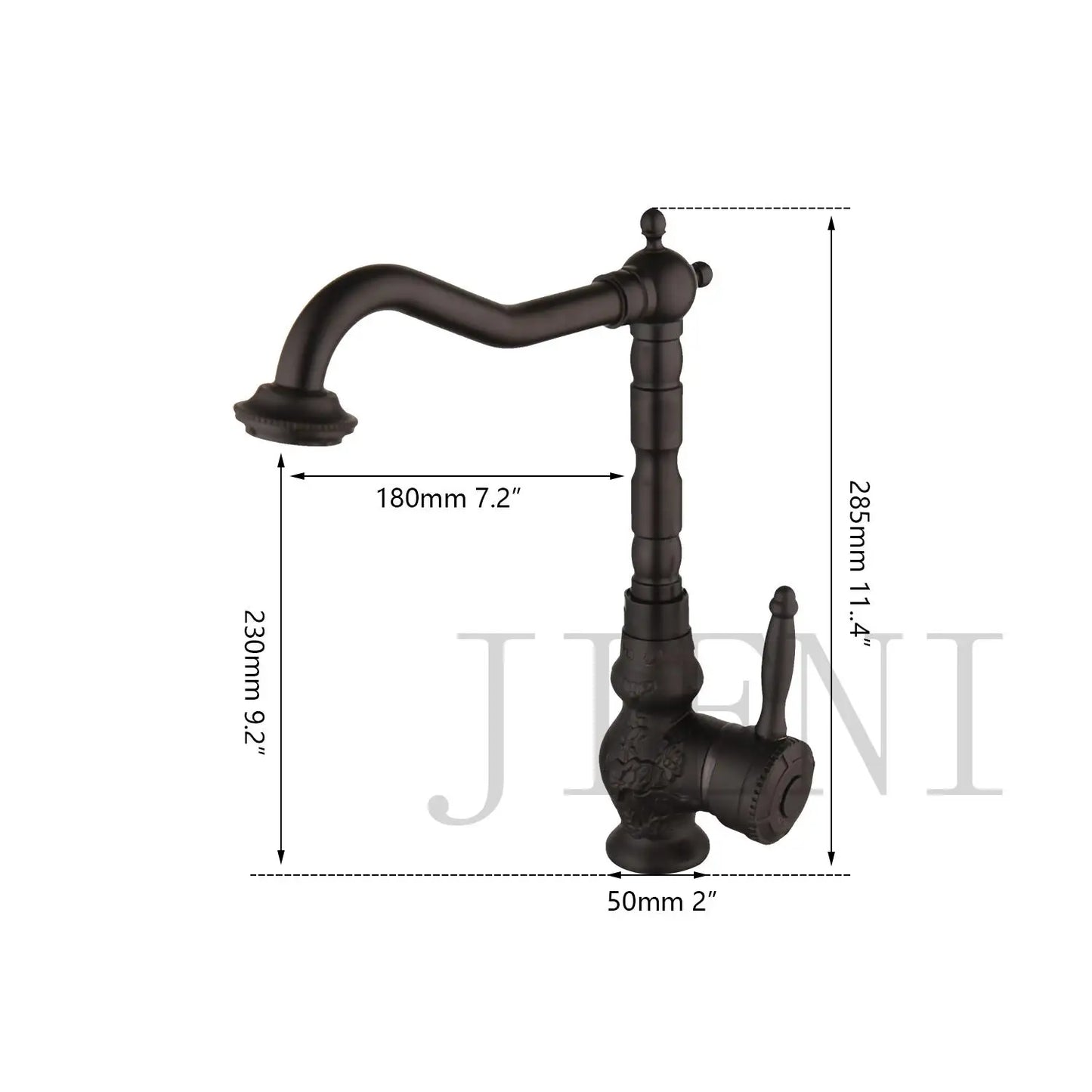 Decorbites™ Drehbarer Sprühmischer Armatur mit Doppelgriff und Nickelbürste für Badezimmer-Waschbecken
