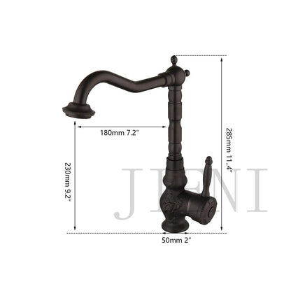 Decorbites™ Drehbarer Sprühmischer Armatur mit Doppelgriff und Nickelbürste für Badezimmer-Waschbecken