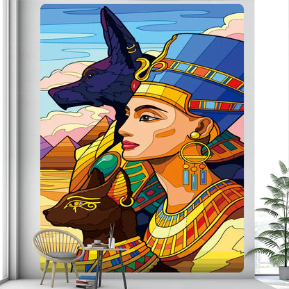 Decorbites™ Ägyptische Psychedelische Wandfriese Wandbehang Hippie Boho Tarot-Dekoration