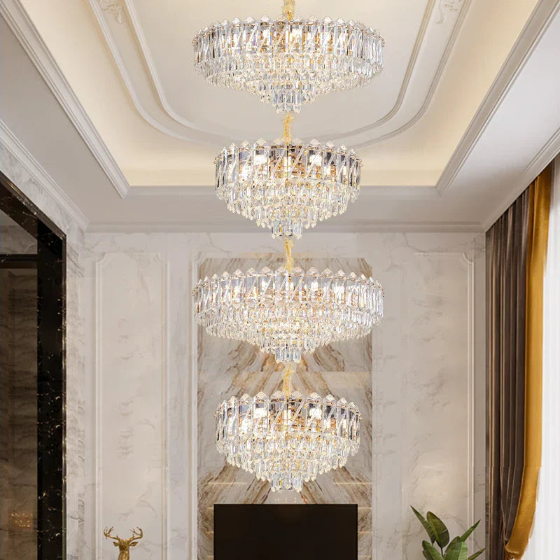 Decorbites™ Kristall-Duplex-Kronleuchter: Neues Lichtluxus Post-Modernes Hallenbeleuchtung für hohes Wohnzimmer