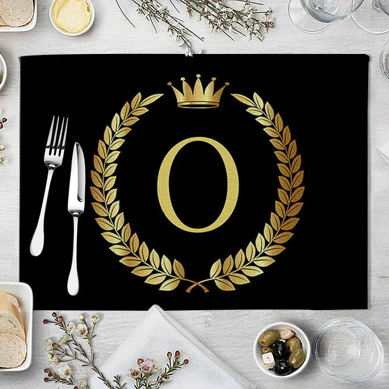Decorbites™ Küchentischsets aus 4 Matten, 42*32 cm, Baumwoll-Leinen-Untersetzer für Esszimmer und Heimdekoration