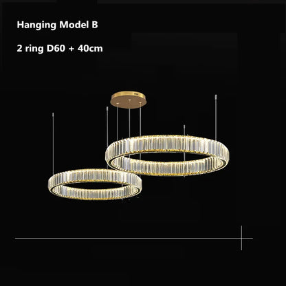 Decorbites™ Kristall-LED-Kronleuchter: Moderne Stahl-Hängeleuchte für luxuriöse Eingangshalle-Dekoration
