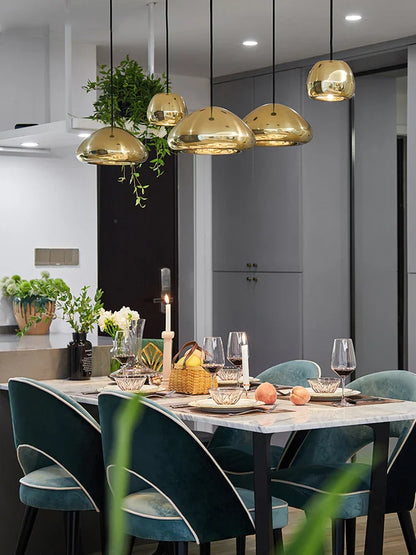 Decorbites™ Glas Gold Deckenleuchte Anhängerlampen LED Esszimmer Bar Küchenbeleuchtung Mode Leuchter