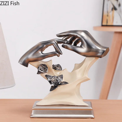 Decorbites™ Paar-Ringe-Statue Schreibtisch-Dekoration Harz-Handwerk Raum-Dekoration