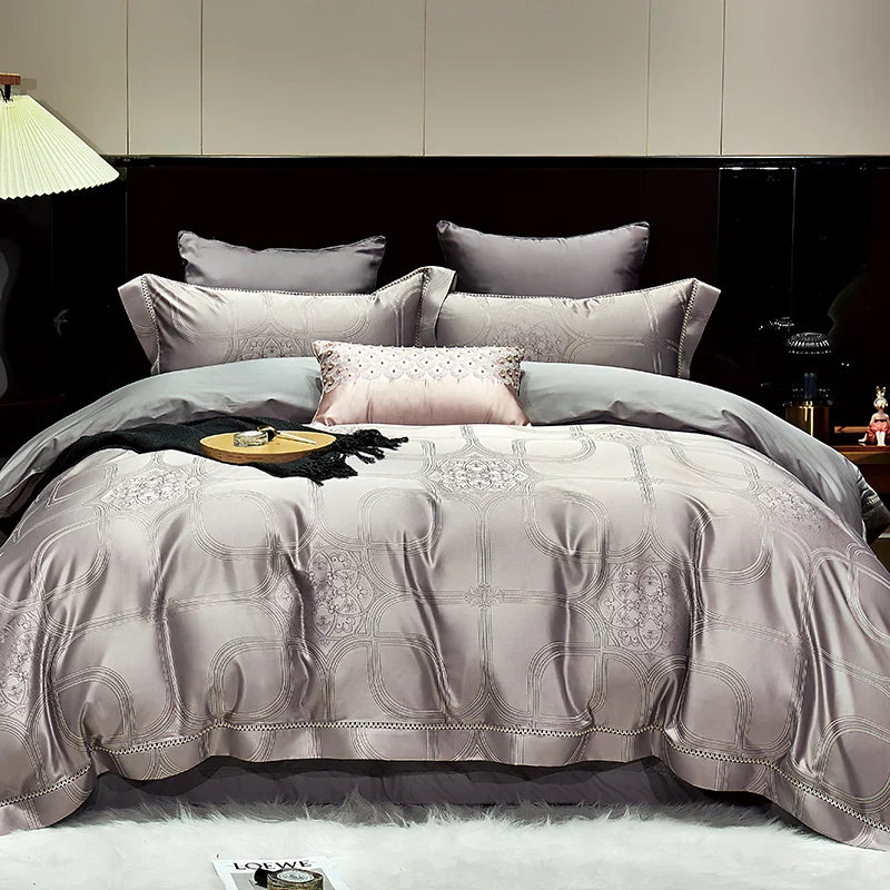 Gold Jacquard Cotton Bedding