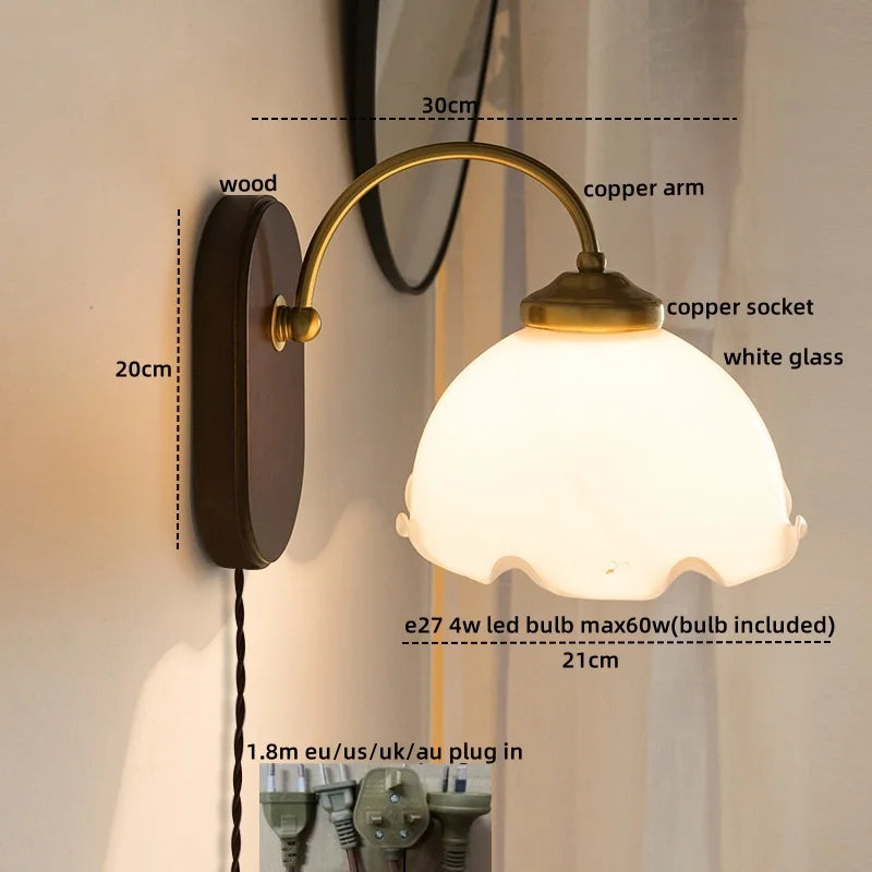 Decorbites™ Glas-Kupfer-LED-Wandleuchten – Nordisch Moderne Schlafzimmer Badezimmer Wohnzimmer Lampe