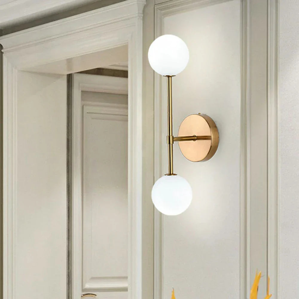 DecorBites™ Frosted Glass Ball LED Wall Sconce - Indoor Home Lighting Fixture
