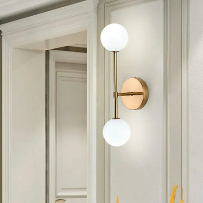 DecorBites™ Frosted Glass Ball LED Wall Sconce - Indoor Home Lighting Fixture