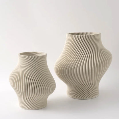 Decorbites™ Geometrische Falten-Keramik-Blumenvasen Heimdekoration Handwerkskunst